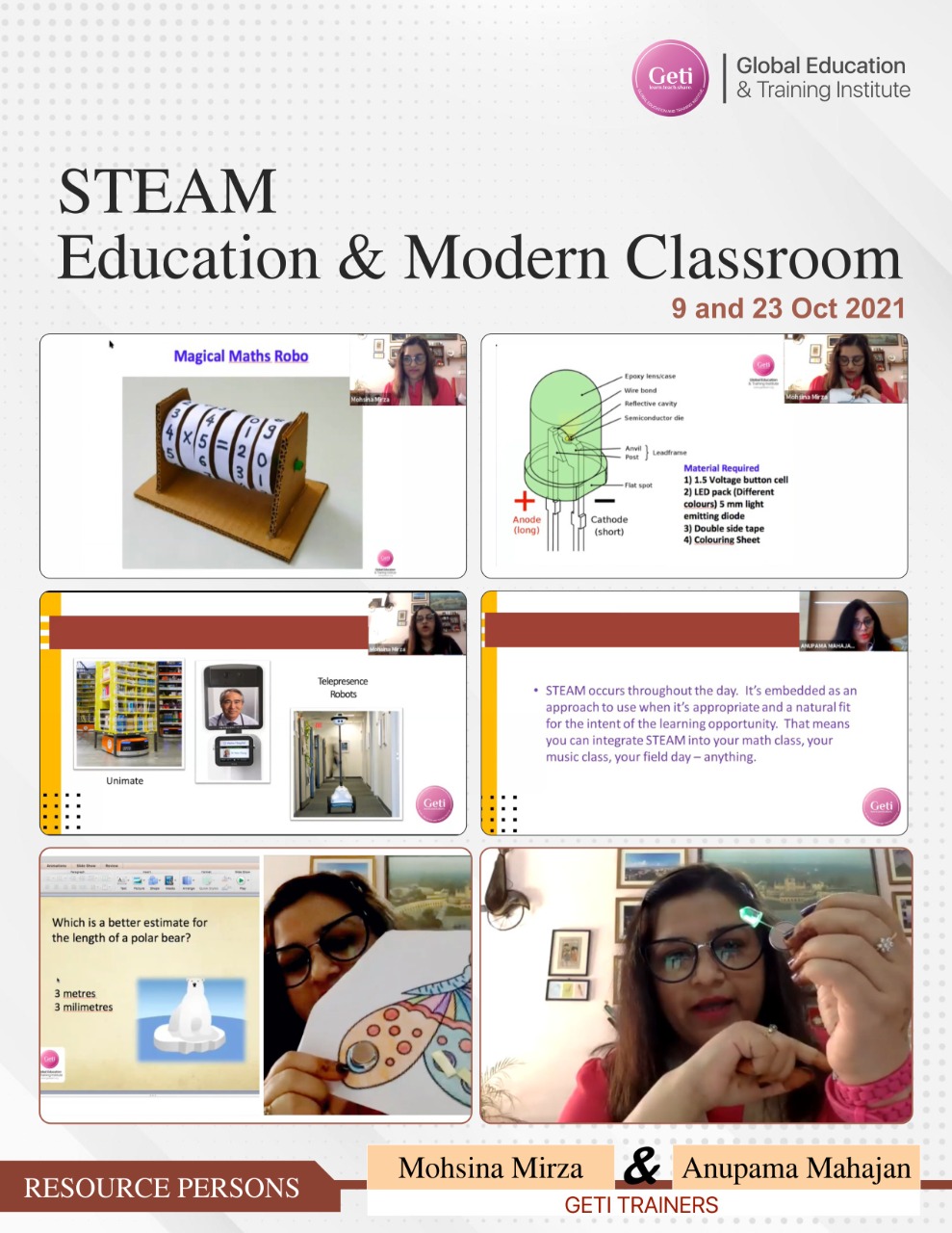 STEAM education and modern school classroom setup