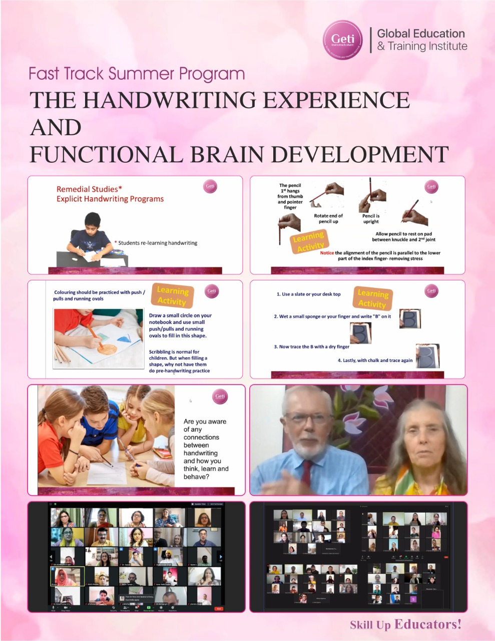 Functional brain development through handwriting training