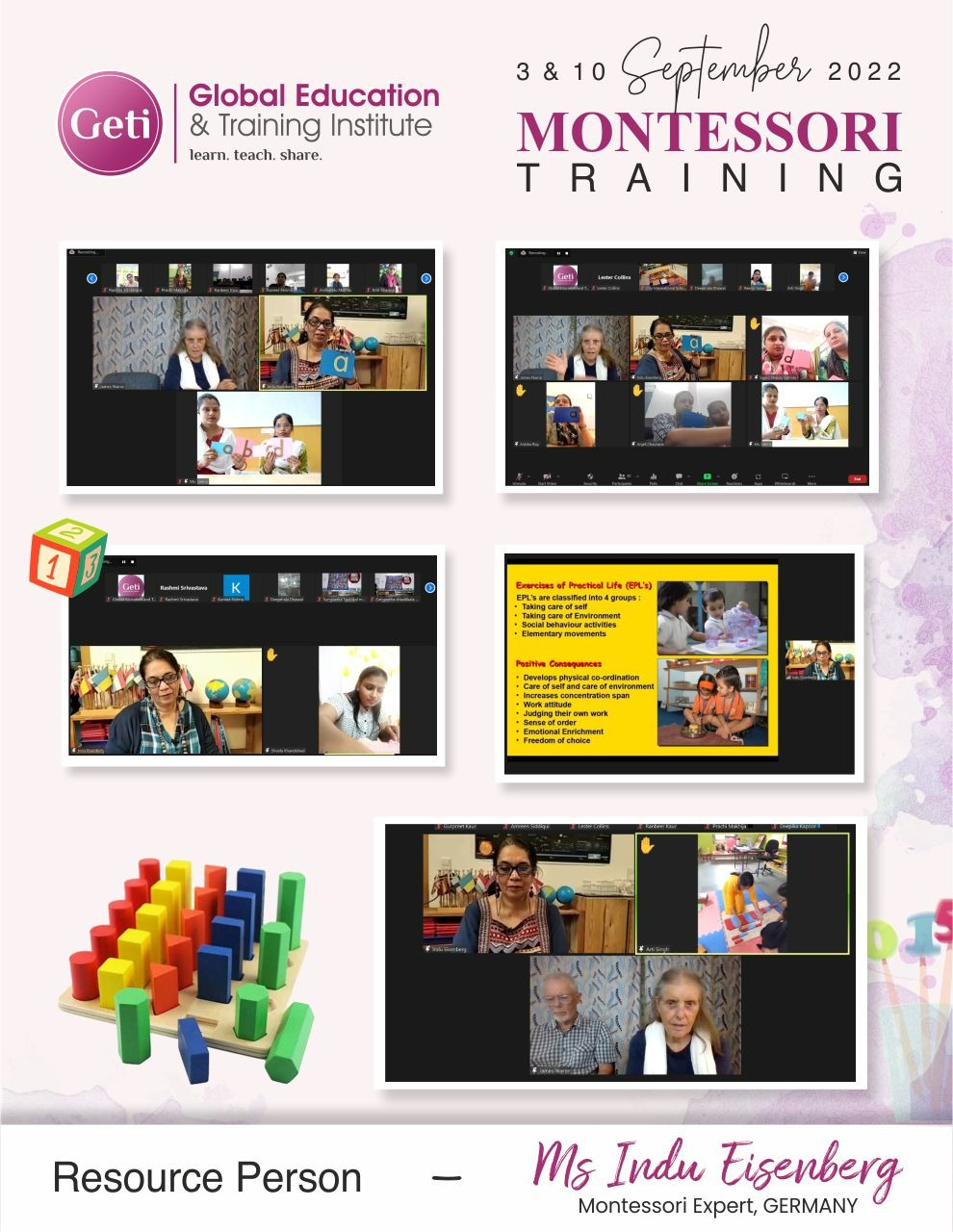 Montessori teacher training campaign demonstration